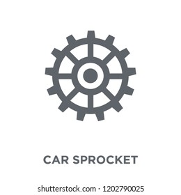 car sprocket icon. car sprocket design concept from Car parts collection. Simple element vector illustration on white background.