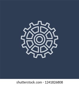car sprocket icon. car sprocket linear design concept from Car parts collection. Simple element vector illustration on dark blue background.