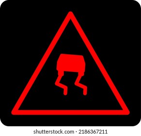 Car Stability Control System Sign Vector