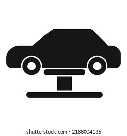 Car up stand icon simple vector. Auto service. Machine part