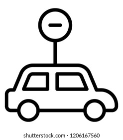 A car standing in a parking lot for safe parking 