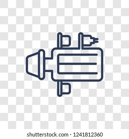 car starter icon. Trendy linear car starter logo concept on transparent background from car parts collection