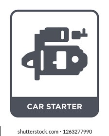 car starter icon vector on white background, car starter trendy filled icons from Car parts collection, car starter simple element illustration