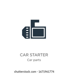 Car starter icon vector. Trendy flat car starter icon from car parts collection isolated on white background. Vector illustration can be used for web and mobile graphic design, logo, eps10