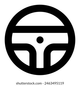 car steer Line Icon Fat UI 