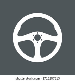 Car Steering driving wheel rudder quality vector illustration cut