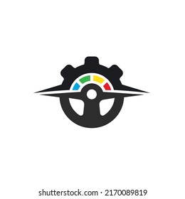 sitio web de diseño de concepto de vectores de marcha de la dirección del automóvil 