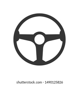 Car steering icon template color editable. Car steering symbol vector sign isolated on white background.