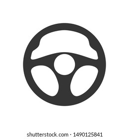 Car steering icon template color editable. Car steering symbol vector sign isolated on white background.