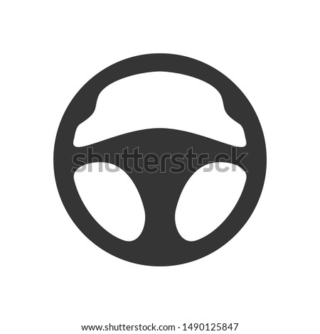 Car steering icon template color editable. Car steering symbol vector sign isolated on white background.