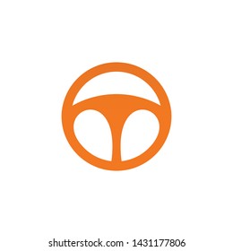 Car steering logo icon design vector template