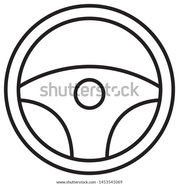 Car steering outline sign icon.\
Car steering wheel icon design.  Automobile steering wheel icon\
design. Car steering wheel flat icon. Vector\
illustration