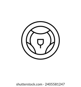 car steering outline thin icon. balance symbol. good for web and mobile app