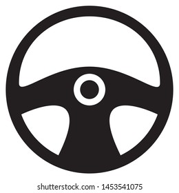 Car steering wheel icon design. Automobile steering wheel icon design. Car steering wheel flat icon. Vector illustration