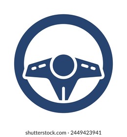 Auto Lenkrad Icon Design Vektorgrafik im trendigen Stil