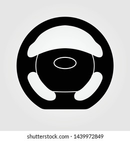 Car steering wheel icon isolated on white background. Vector illustration
