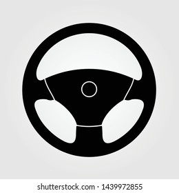 Car steering wheel icon isolated on white background. Vector illustration