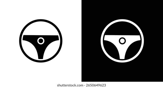 ícone do volante do carro Vetor plano isolado no contorno