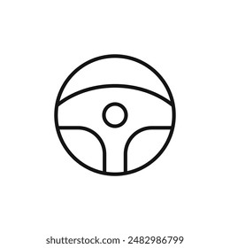 Car Steering Wheel icon logo sign vector outline