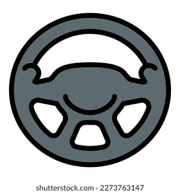Car steering wheel icon outline vector. Auto part. Seat machine