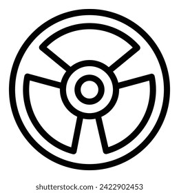 Car steering wheel icon outline vector. Gas co2. Auto chemical air
