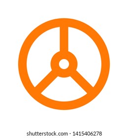 Car steering wheel icon. Simple illustration of car steering wheel icon for web design isolated on white background - Illustration