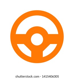 Car steering wheel icon. Simple illustration of car steering wheel icon for web design isolated on white background - Illustration