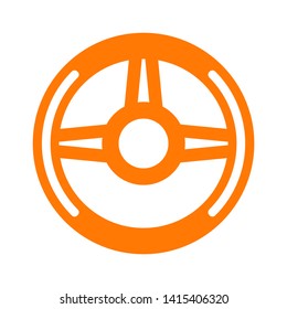 Car steering wheel icon. Simple illustration of car steering wheel icon for web design isolated on white background - Illustration