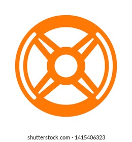 Car steering wheel icon. Simple illustration of car steering wheel icon for web design isolated on white background - Illustration