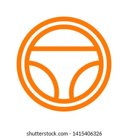 Car steering wheel icon. Simple illustration of car steering wheel icon for web design isolated on white background - Illustration