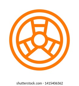 Car steering wheel icon. Simple illustration of car steering wheel icon for web design isolated on white background - Illustration