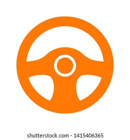 Car steering wheel icon. Simple illustration of car steering wheel icon for web design isolated on white background - Illustration