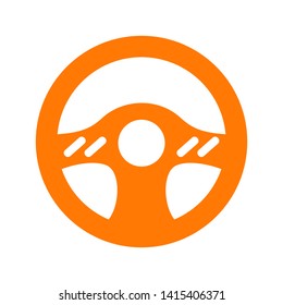 Car steering wheel icon. Simple illustration of car steering wheel icon for web design isolated on white background - Illustration