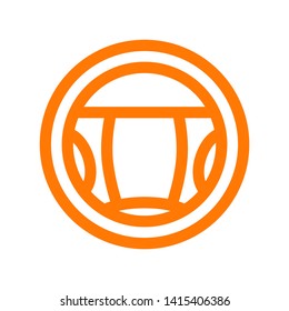 Car steering wheel icon. Simple illustration of car steering wheel icon for web design isolated on white background - Illustration