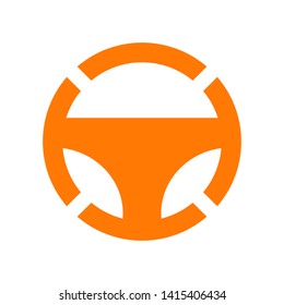 Car steering wheel icon. Simple illustration of car steering wheel icon for web design isolated on white background - Illustration