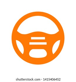 Car steering wheel icon. Simple illustration of car steering wheel icon for web design isolated on white background - Illustration