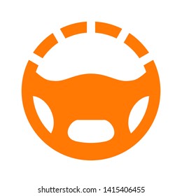 Car steering wheel icon. Simple illustration of car steering wheel icon for web design isolated on white background - Illustration