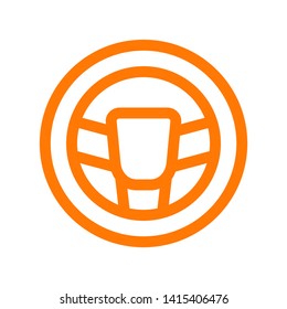 Car steering wheel icon. Simple illustration of car steering wheel icon for web design isolated on white background - Illustration