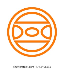 Car steering wheel icon. Simple illustration of car steering wheel icon for web design isolated on white background - Illustration