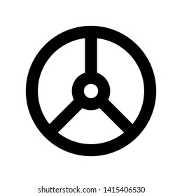 Car steering wheel icon. Simple illustration of car steering wheel icon for web design isolated on white background - Illustration