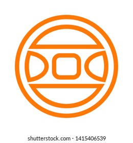 Car steering wheel icon. Simple illustration of car steering wheel icon for web design isolated on white background - Illustration