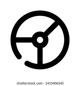 Car steering wheel icon. Simple illustration of car steering wheel icon for web design isolated on white background - Illustration