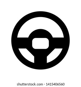 Car steering wheel icon. Simple illustration of car steering wheel icon for web design isolated on white background - Illustration