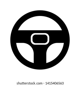 Car steering wheel icon. Simple illustration of car steering wheel icon for web design isolated on white background - Illustration