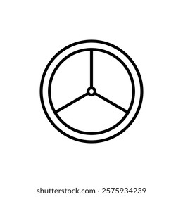 car Steering wheel icon simple vector symbol