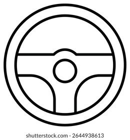 car Steering wheel icon simple flat icon vector symbol
