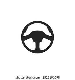 Car steering wheel icon symbol template black color editable. simple logo vector illustration for graphic and web design