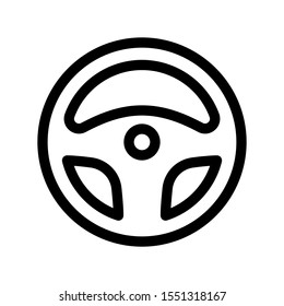 Car steering wheel icon template, Car steering symbol vector sign isolated with line icon style on white background illustration for graphic and web design