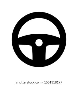 Car steering wheel icon template, Car steering symbol vector sign isolated on white background illustration for graphic and web design