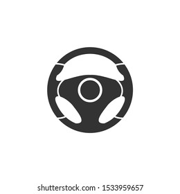 Car steering wheel Icon vector sign isolated for graphic and web design. Car steering wheel symbol template color editable on white background.